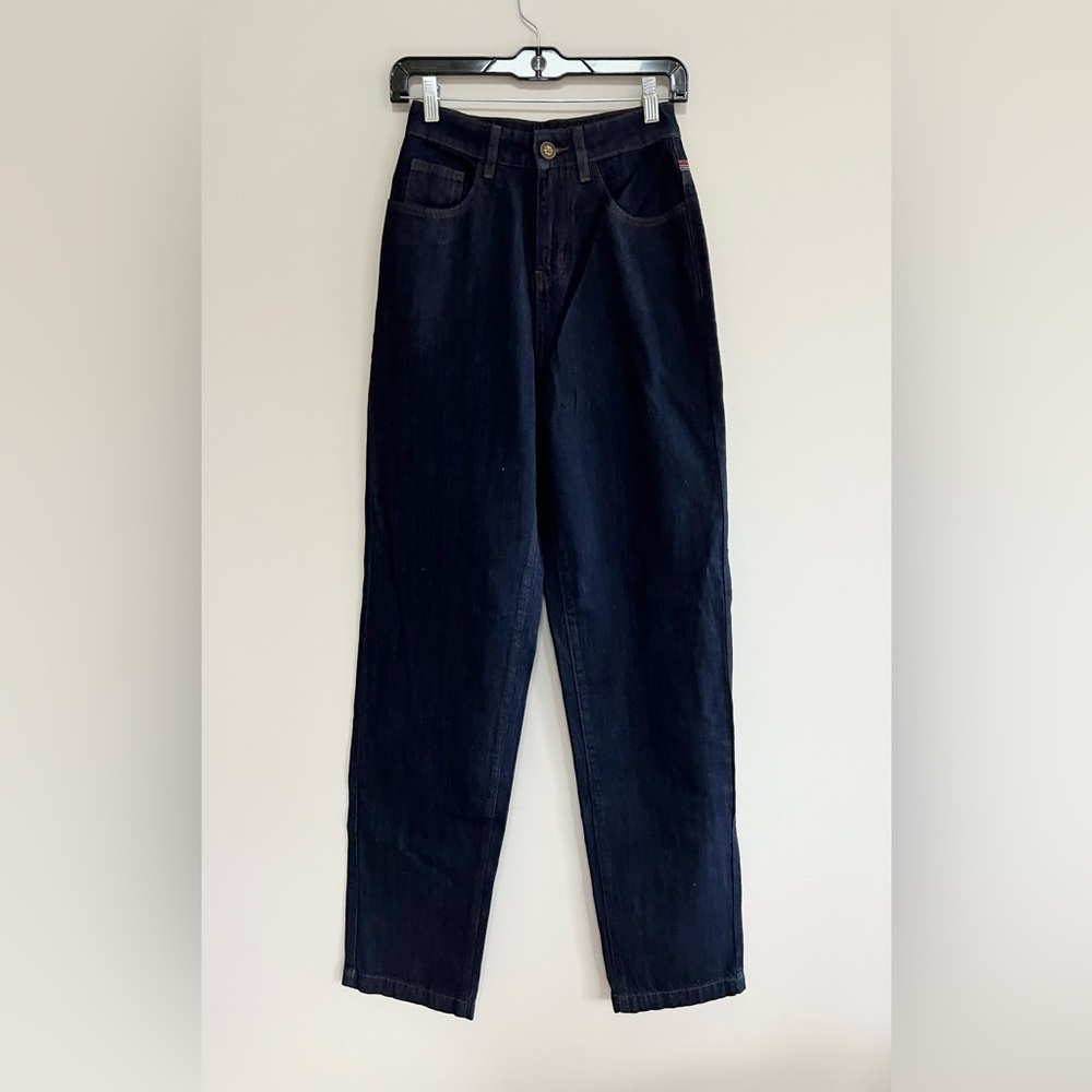 Bright & Beautiful NWT Bijou Rainbow Straight Leg Dark Wash Jeans, XXS/UK6 - Picture 3 of 13
